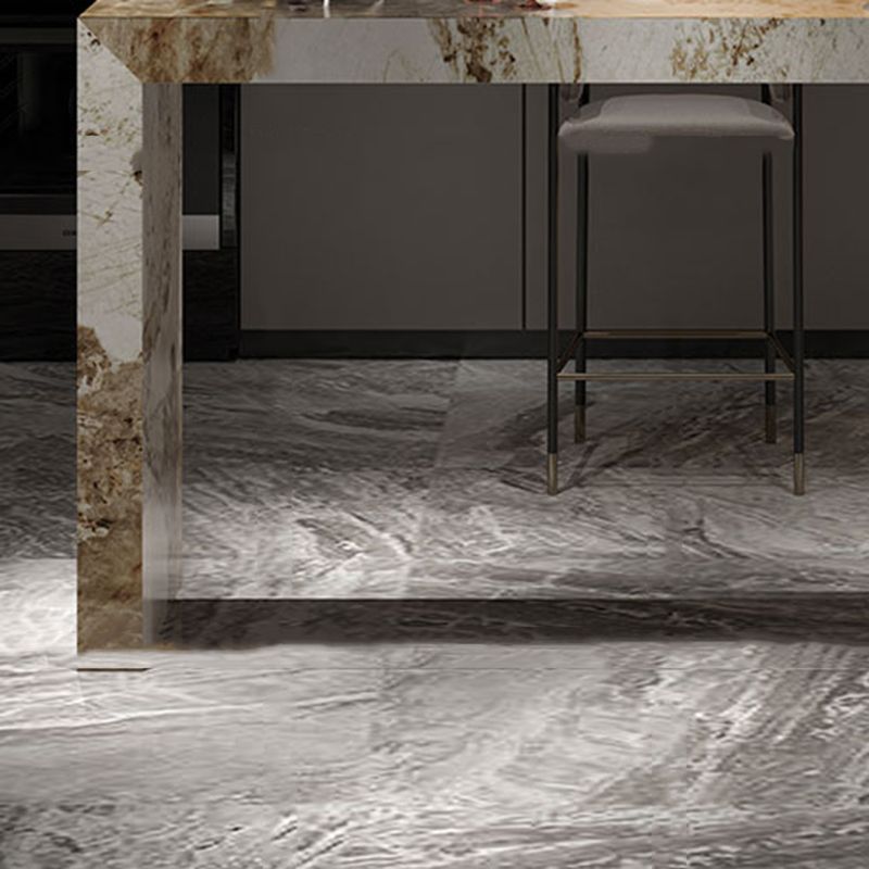 Modern Style Rectangle Stone Bar Stool Table Table for Living Room