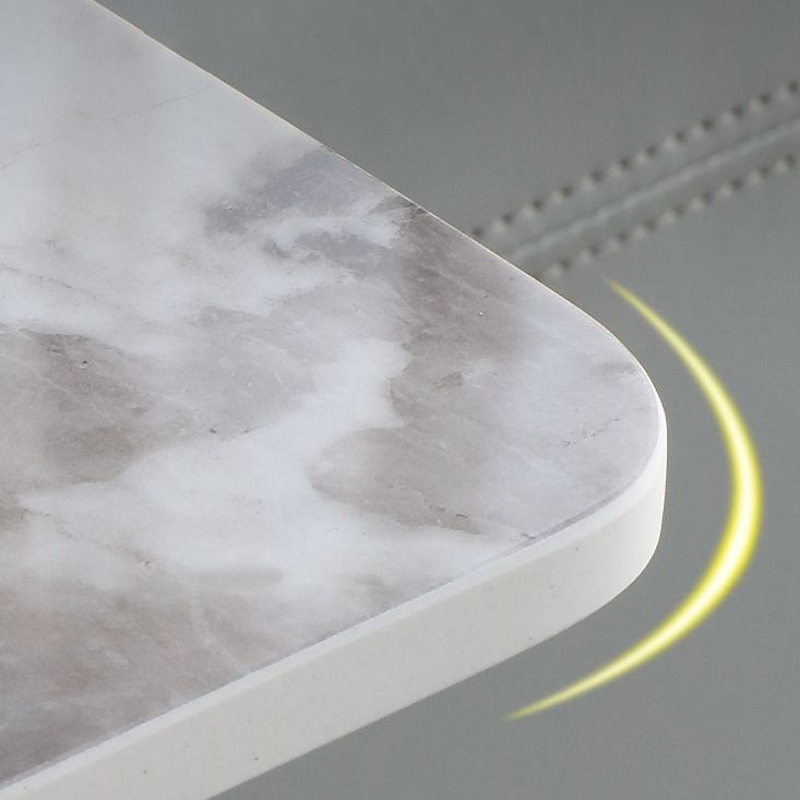 Table à manger en pierre frittée, Table de luxe à Double piédestal pour la maison