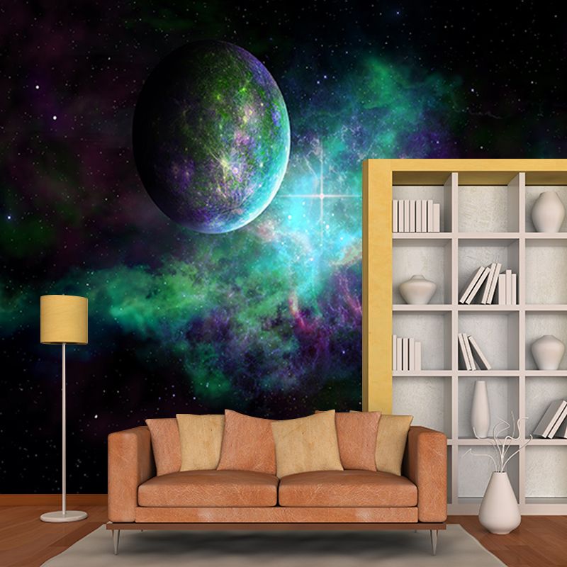 Cosmic Space Wall Mural for Sleeping Room, Stain Resistant, Personalized Size Available