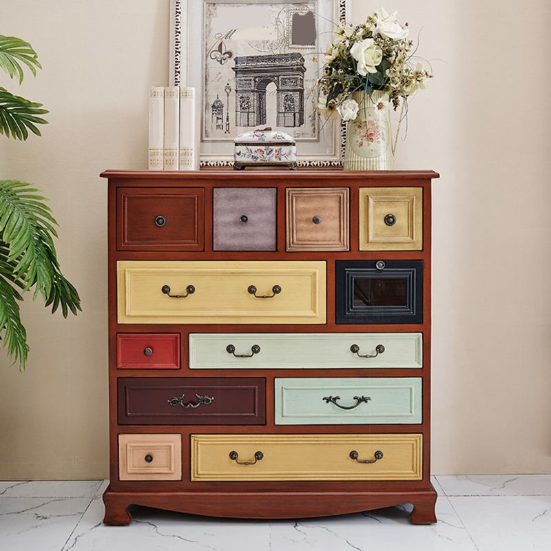 Nautical Bedroom Chest Solid Wood 16"Wide Storage Chest with Drawers