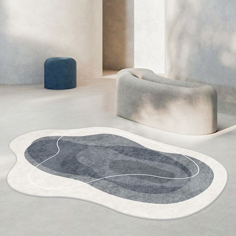 Novelty Color Block Rug Modern Polyester Carpet Stain Resistant Area Rug for Living Room
