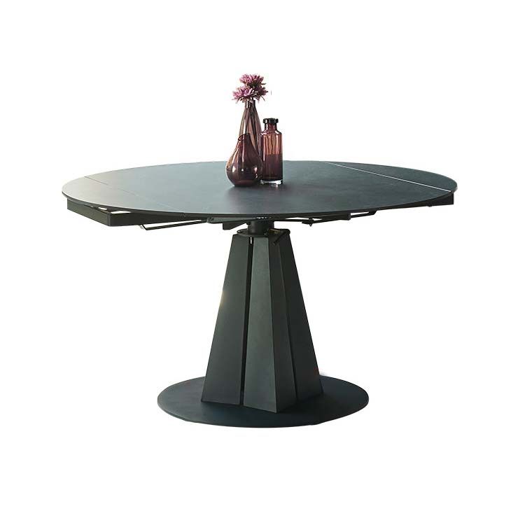 Stone Top Dining Table Traditional Luxury Round Dining Table with Pedestal Base