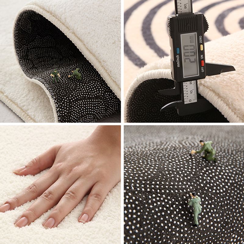 Rapis de pymordage de pyrout de polyester beige tapis lavable pour le salon pour le salon