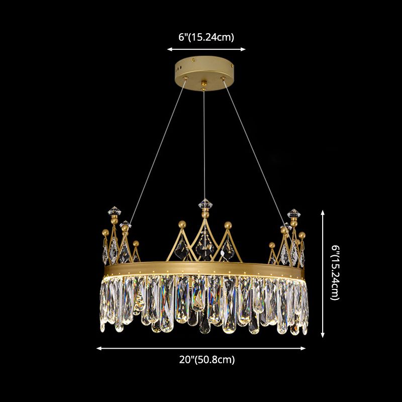 New Modern Gold Tiered Chandelier Light Fixtures Crystal LED Hanging Lamp for Living Room