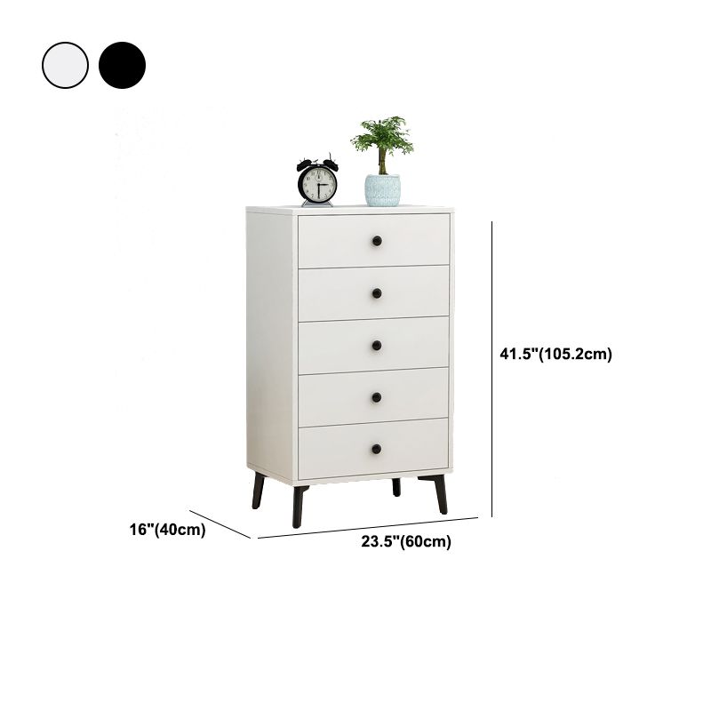 Accent Chest with Soft Close Drawers White Scratch Resistant Chest