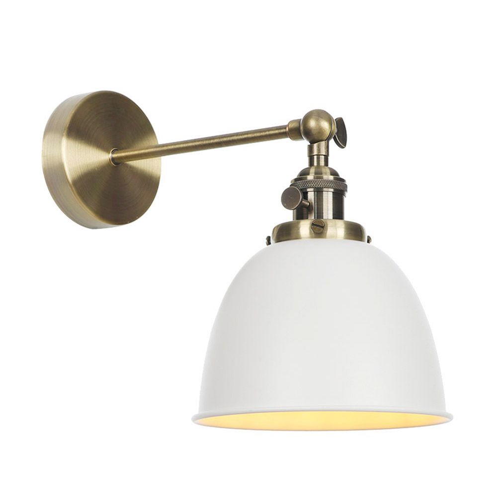 1 Glühbirnenkaum Schattenlampe Industrie Schwarz/Grau/Weiß -Metall -Wandmontage Licht für Schlafzimmer