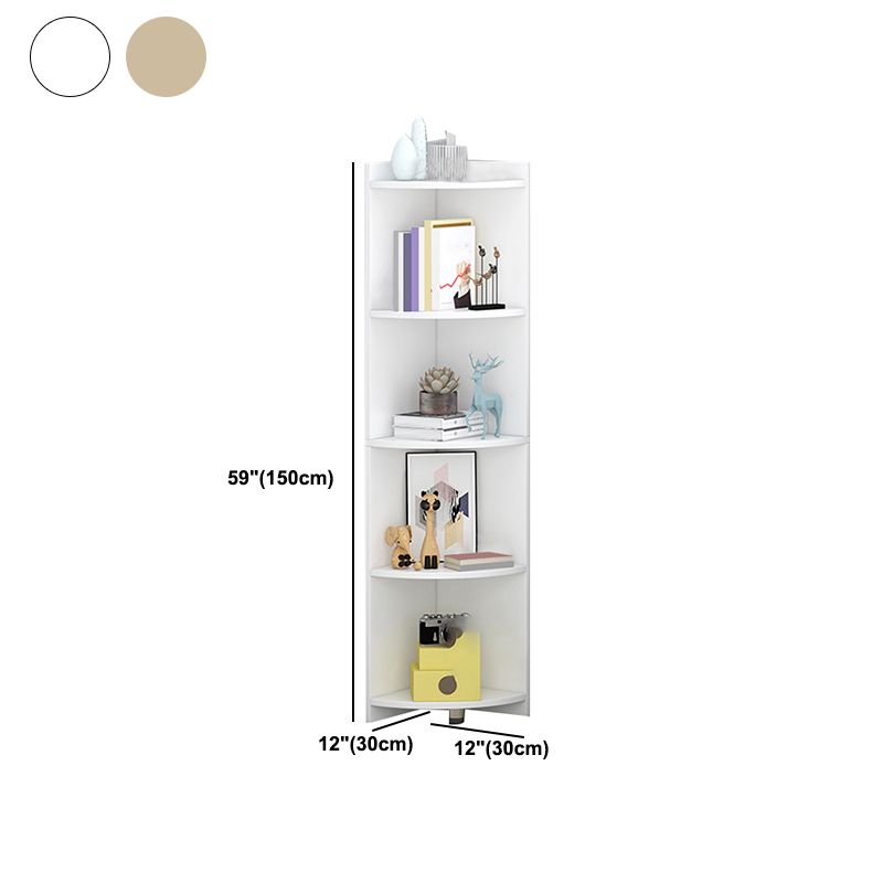 Closed Wooden Bookshelf Modern Minimalist Home Living Room Corner Bookcase