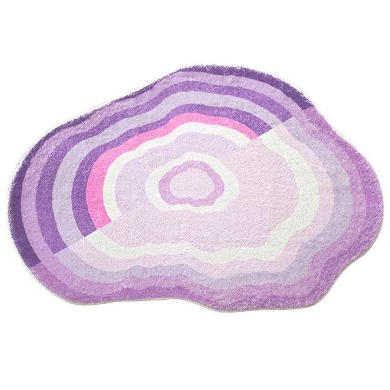 Lovely Novelty Shape Rug Modern Cloud Print Rug Polyester Washable Non-Slip Carpet for Home Decor