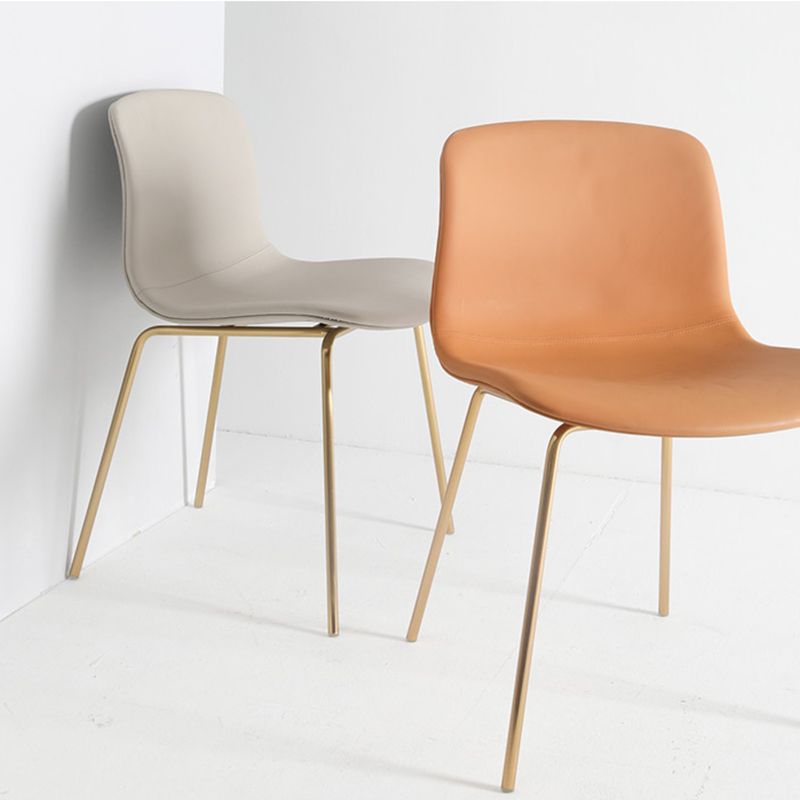 Chaises de salle à manger style contemporain Chaises sans accoudoirs avec pieds en métal
