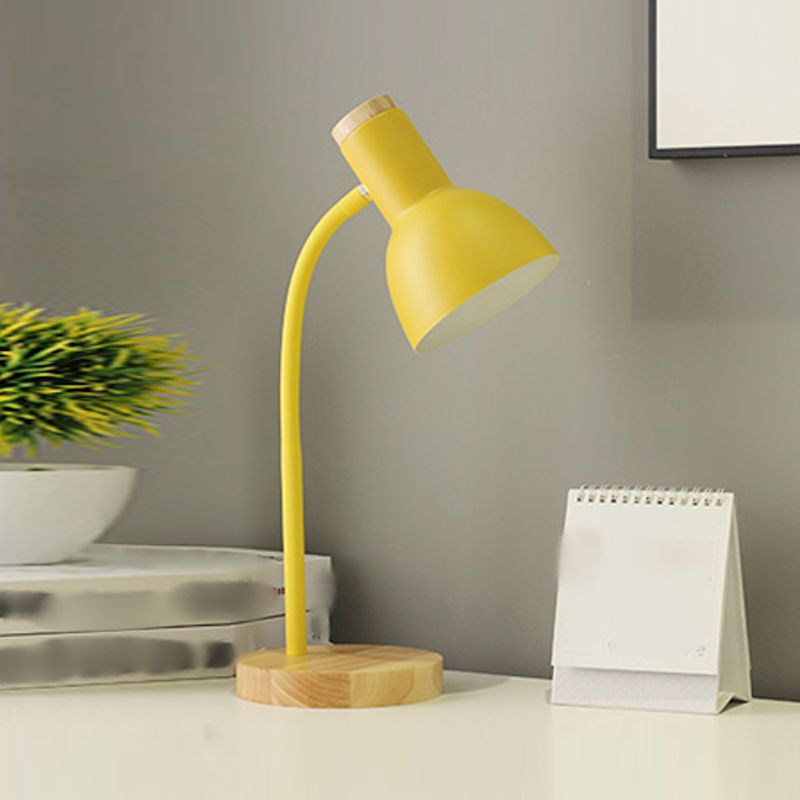 Modern Style Conical Nightstand Lamp Metal 1-Light Table Light for Bedroom