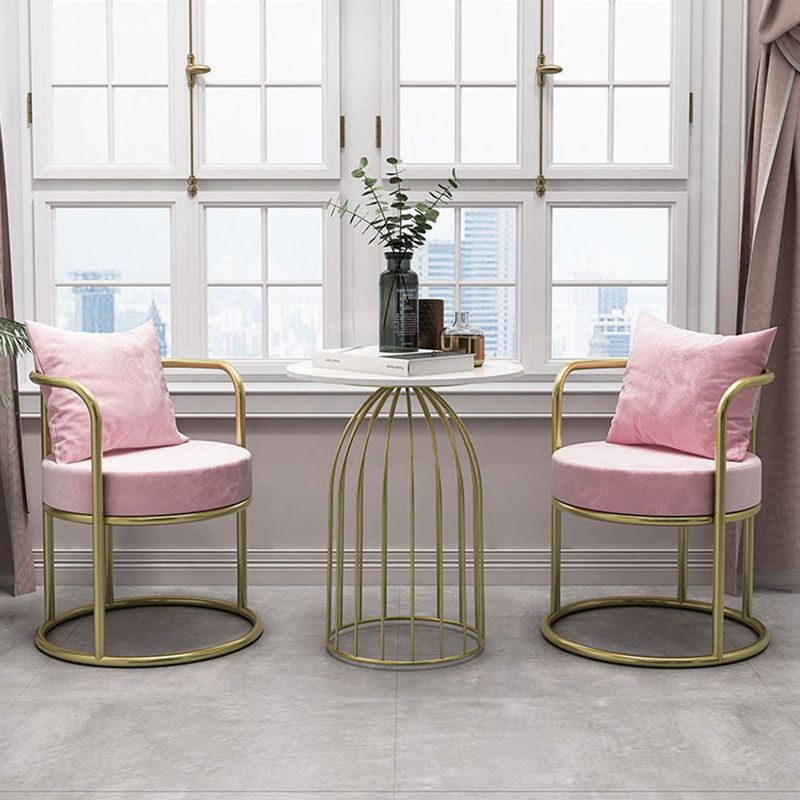 Silla lateral tapizada de lujo sin brazos con respaldo abierto de estilo escandinavo