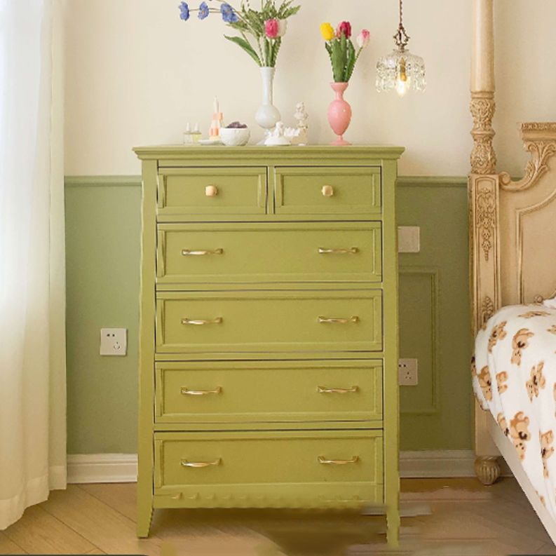 Rubber Wood Glam Dresser Horizontal Storage Chest without Mirror