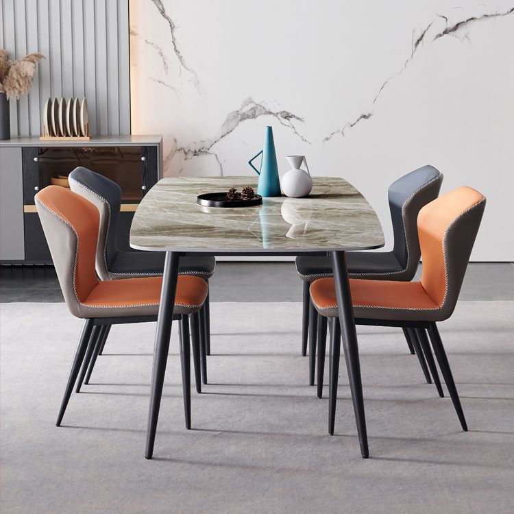 Modern Sintered Stone Dining Table Set 1/4/5/7 Pieces Dining Set for Home
