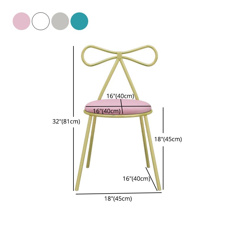 Faux Leather Side Chair Nordic Design Open Back Dining Side Chair