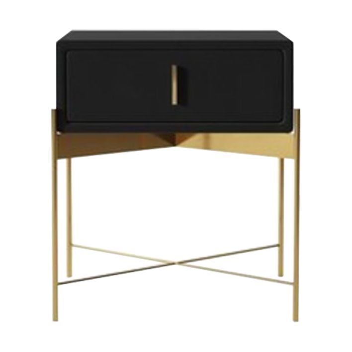 Metal Bed Nightstand Modern Minimalist Bedside Table with Legs