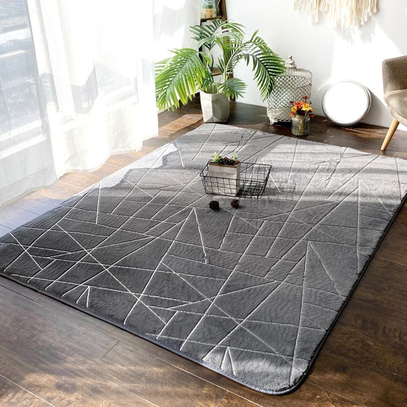 Relaxing Abstract Printed Rug Multi Colored Polypropylene Indoor Rug Anti-Slip Backing Pet Friendly Carpet for Bedroom