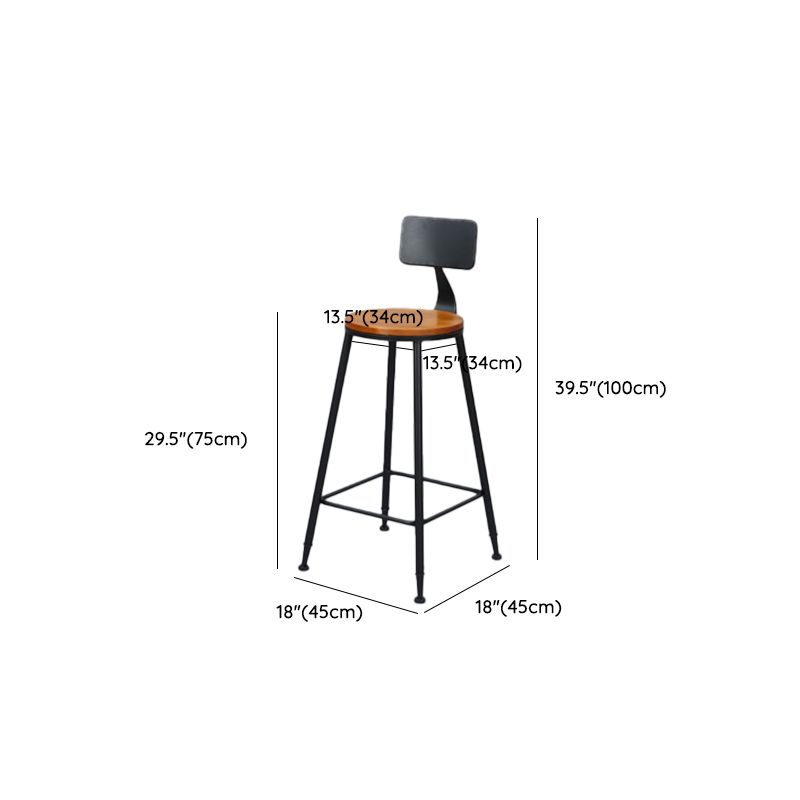 Low Back Dining Stools Contemporary Bar Stools with Metal Base