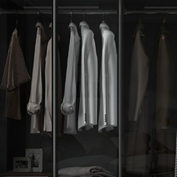 Modern Wood Frame Wardrobe Armoire Freestanding Wardrobe with 3 Self Close Drawers