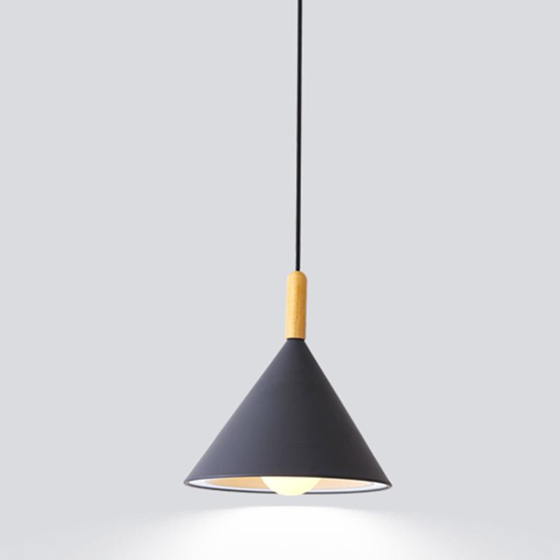 Modern Hanging Lamps 1 Head Pendant Light with Iron Shade for Living Room Bedroom