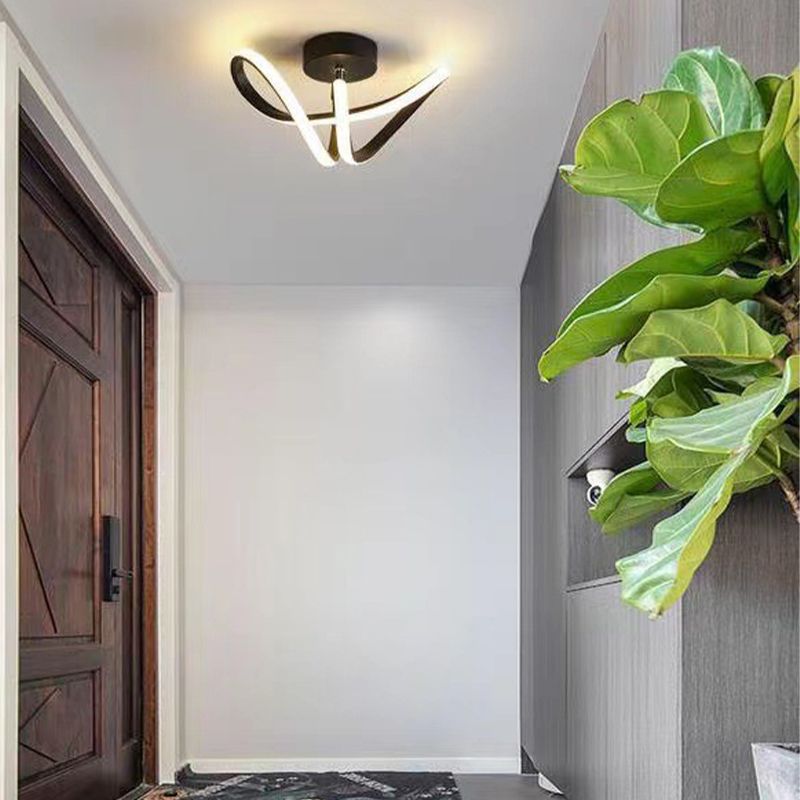 Geometric Semi Flush Light Modern Metal Semi Flush Mount Light Fixture