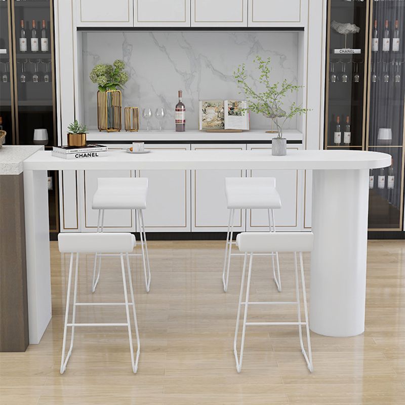 Modern Bar Table Rectangle Solid Wood Dining Table for Kitchen Living Room Coffee Room