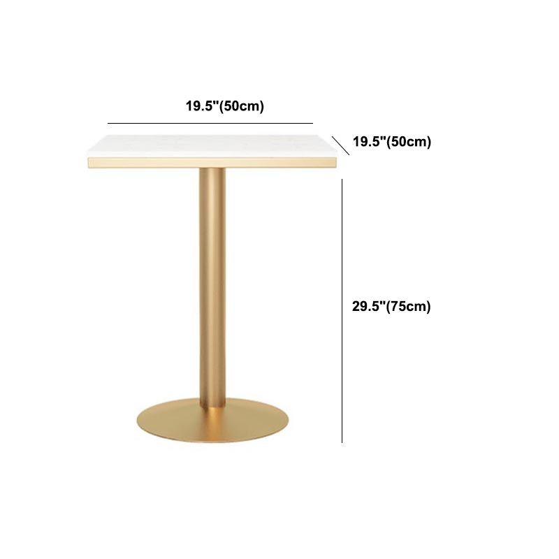 Traditional Luxury Round Dining Table Marble Top Table with Gold Metal Base
