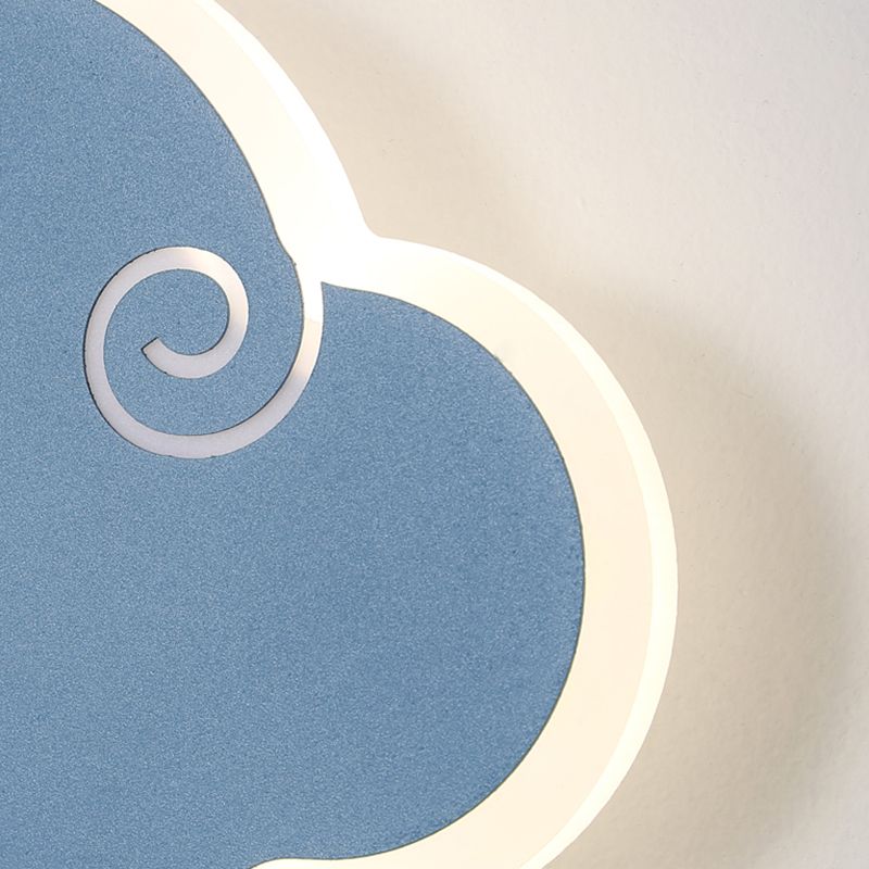 Modern Style Cloud Shape Wall Sconce Metal 1 Light Wall Lighting for Children's Room