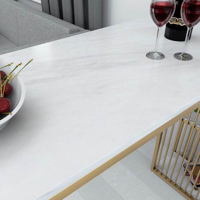 Specialty Pub Table Glam Bar Height Stone Top Bar Table for Living Room