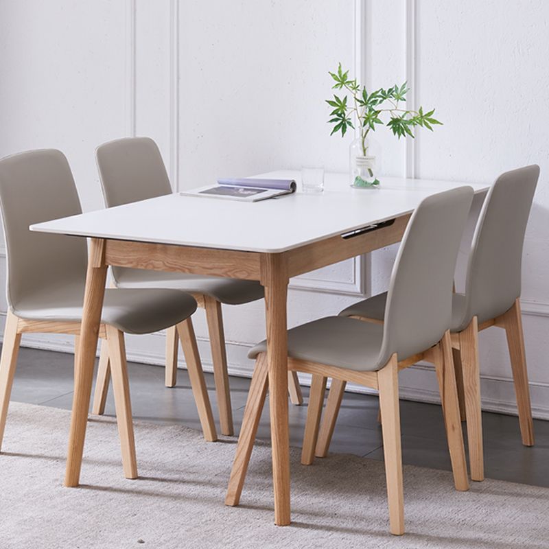 Simplicity Extendable Dining Table Home Sintered Stone Fixed Desk