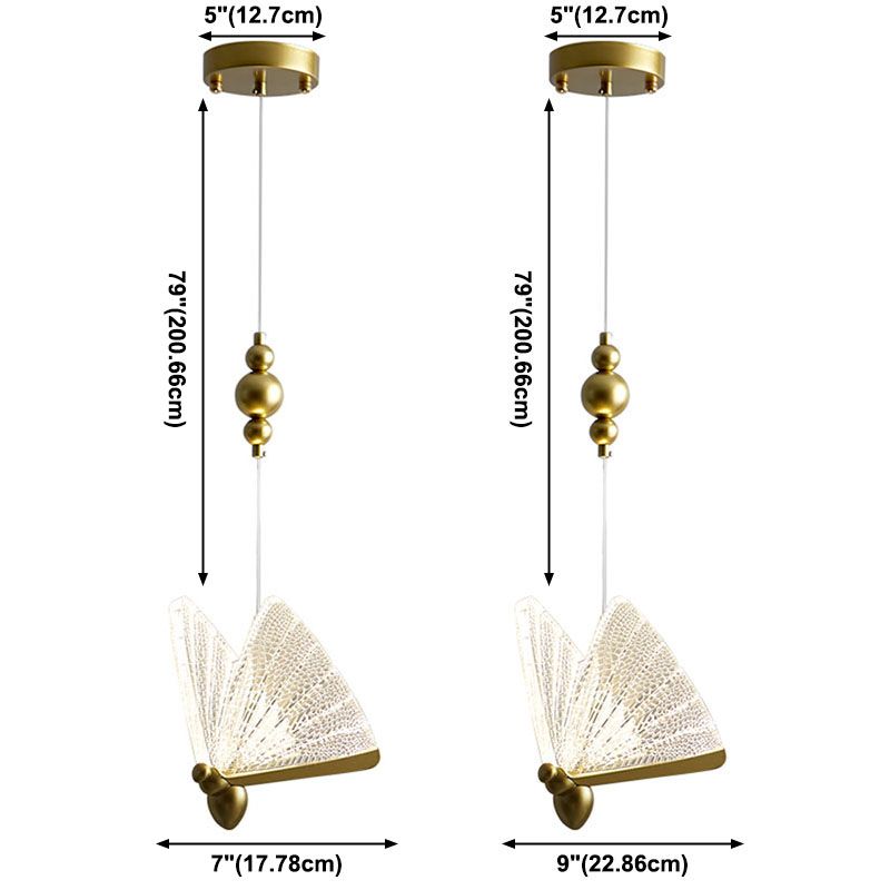 Klarer Schmetterling hängende Deckenleuchte modern