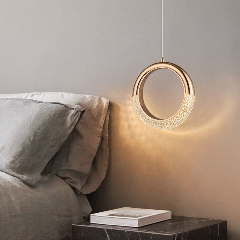 Acrylique Pendentif suspendu de suspension à la lumière de la lumière 1-Light pour chambre à coucher