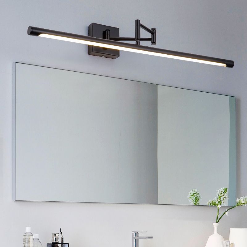 LED acrylique Application murale extensible dans la simplicité moderne Lumière murale linéaire en fer forgé pour salle de bain