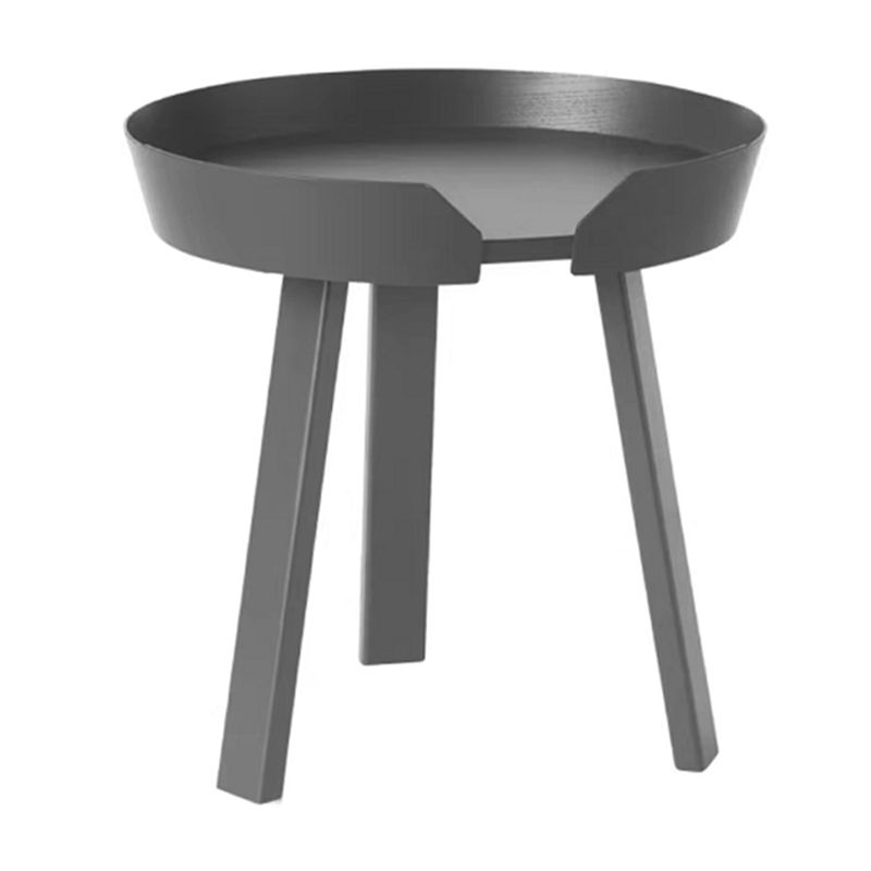 Solid Wood Tray Top End Table 3/4 Legs 2 Pieces Side Table Set