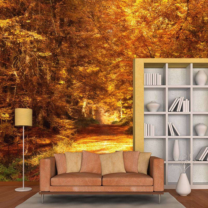 Moisture Resistant Forest Mural Wall Covering for Dining Room Wall Decor