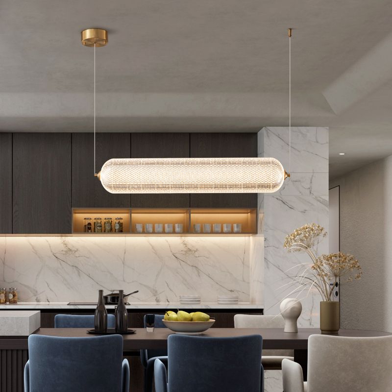 Hanging Lamp Modern Island Chandelier Lights in White Finish for Dining Room