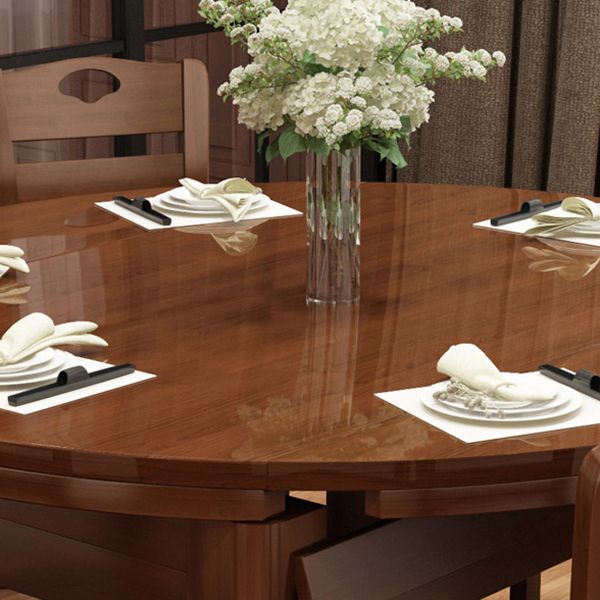 Polished Finish Wooden Dinette Table for Home Modern Foldable Dining Table