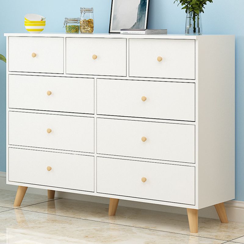 Contemporary 35.43" Tall Wooden Chest, Rectangle Accent Chest with Drawers