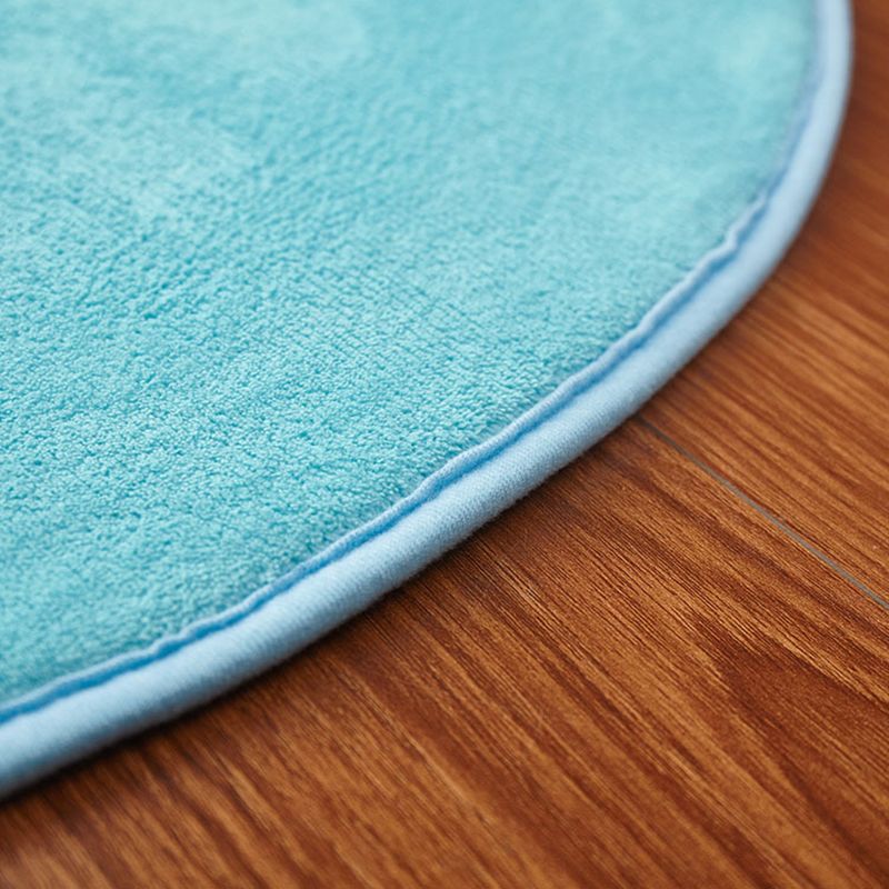 Tapis moderne à shag ordinaire rond Polyester tapis intérieur