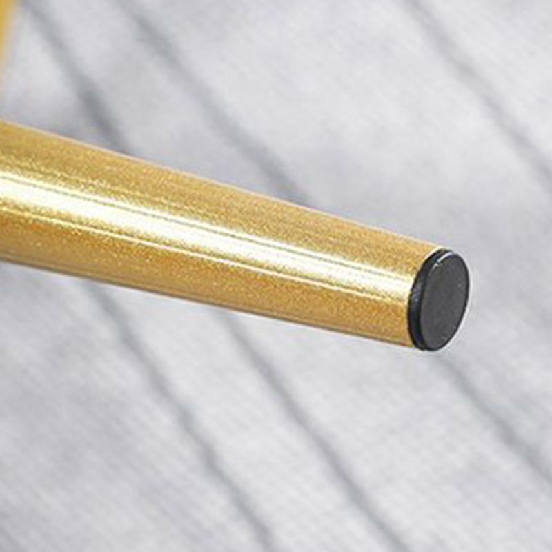 Nordic Glam Style Bar Stool Round Bar Stool with Metal Legs for Home