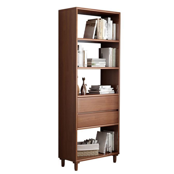 Standard Bookshelf Wooden Shelf Bookcase, 23.62" L x 11.81" W x 66.93" H
