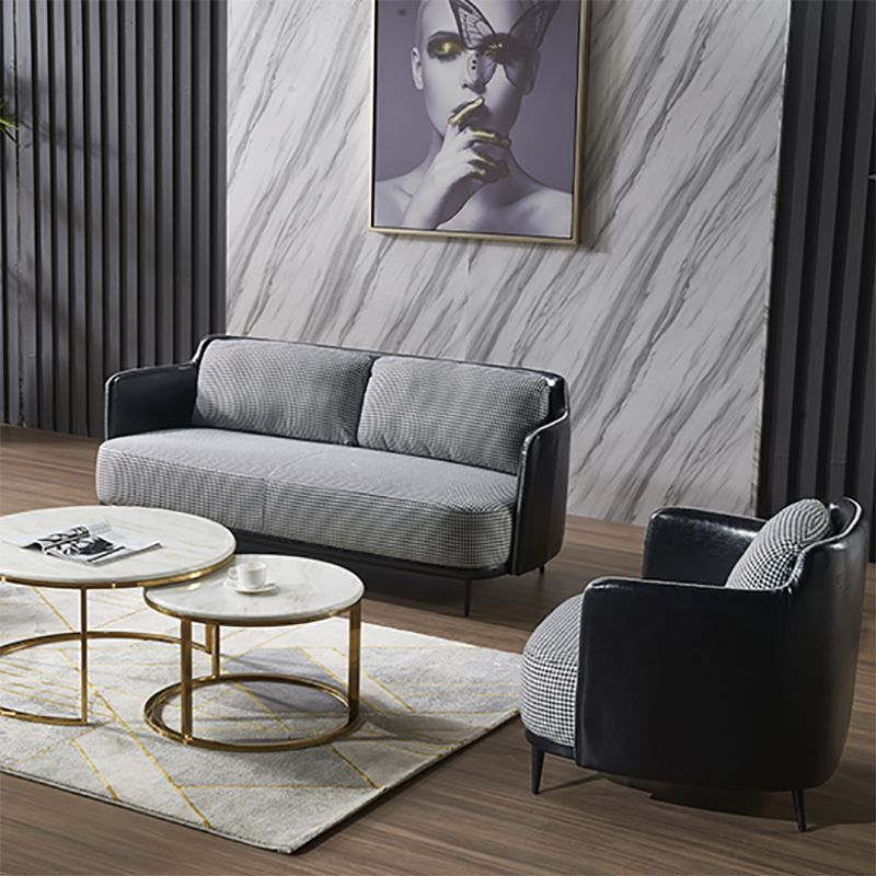 Moderne Baumwoll -Quadrat -Armsofa 29,9 "W mit Oberkissen für Wohnzimmer
