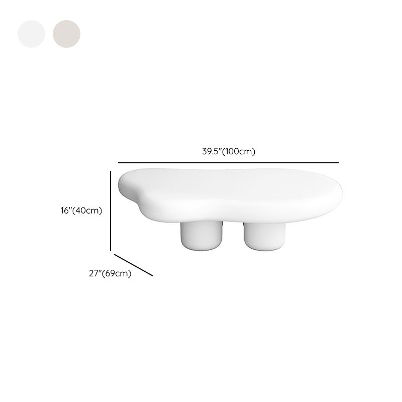 Modern 4 Legs Cocktail Table Glam Wooden Geometric Coffee Table