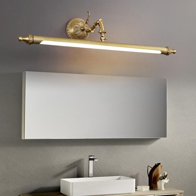 1 lichtmetall lineare Spiegel Wandbeleuchtung moderne Wandmontageleuchte in Messing