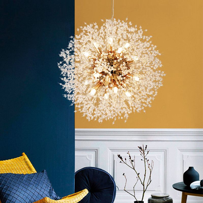 Modern Dandelion Chandelier Light Fixtures Multi-Head Suspension Pendant Lamps