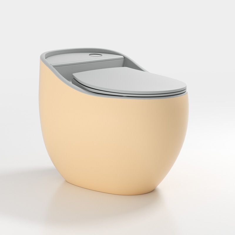 Modern Round Flush Toilet Floor Mounted Porcelain All-In-One Urine Toilet