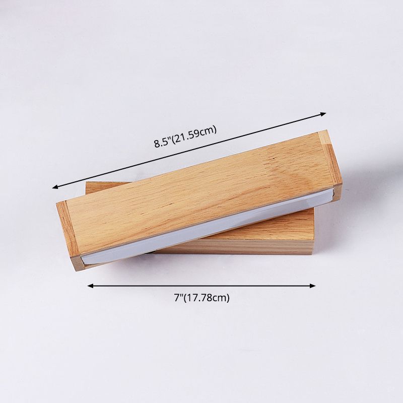 Moderne einfache HolzlED-Wandleuchten Rota-Tisch Wandmontierte Lampen für Schlafzimmer