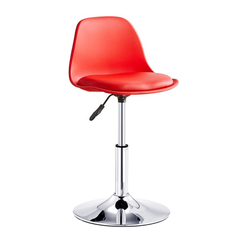 Contemporary Liftable Bar-stool Plastic Counter Bar Stool with Metal Legs