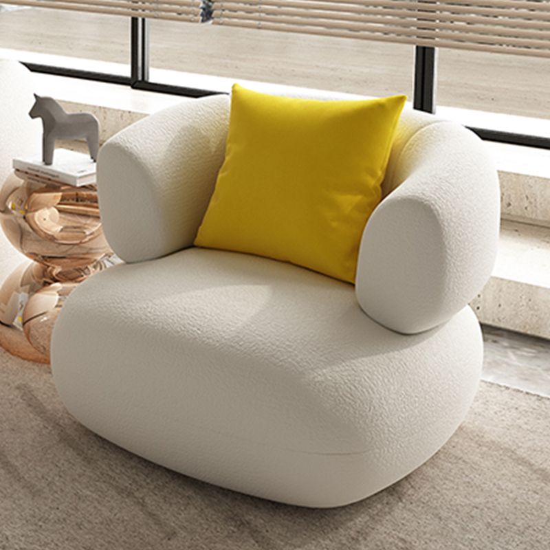 Contemporary Tight Back Sofa Tuxedo Arm Settee Couch in White