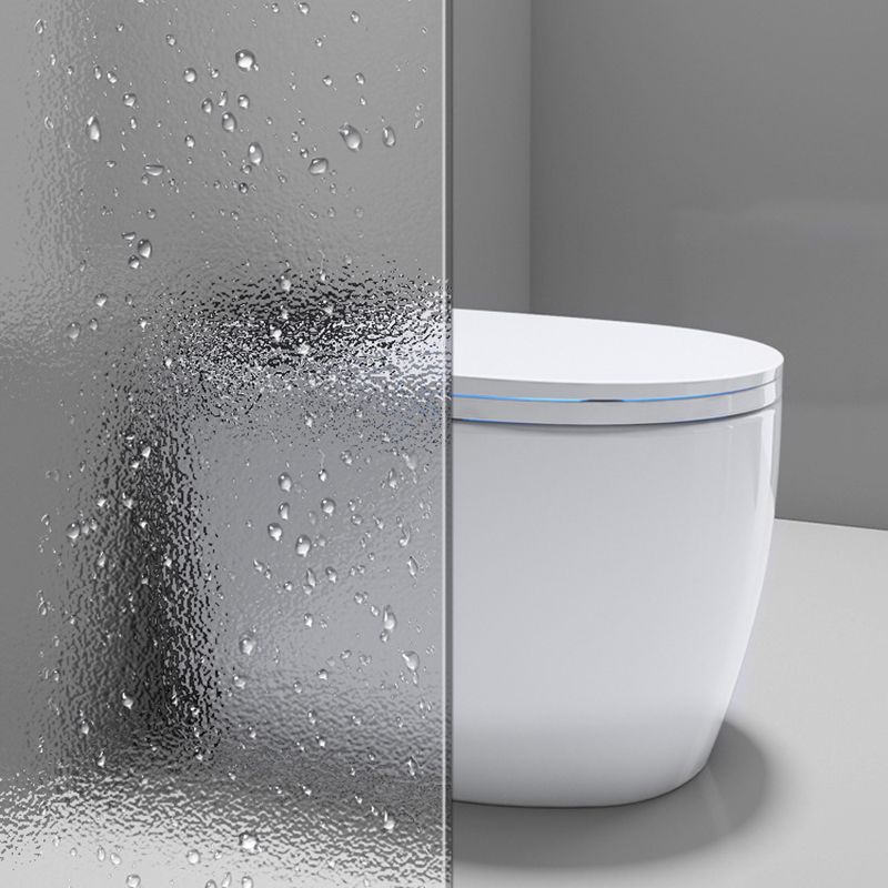 Gloss White Toilet Modern Siphon Jet Toilet Bowl with Heated Seat
