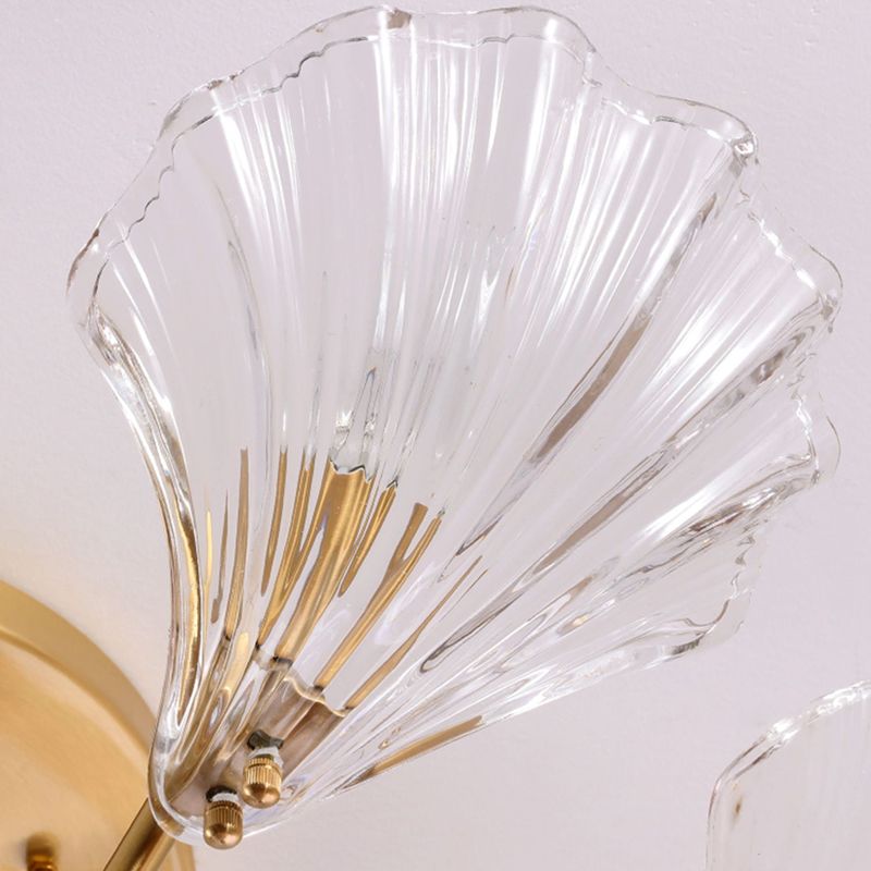 Nordic Style Ceiling Light Shell Shape Ceiling Lamp with Glass Shade for Bedroom